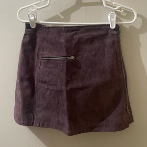 Blank NYC Purple Suede Skirt